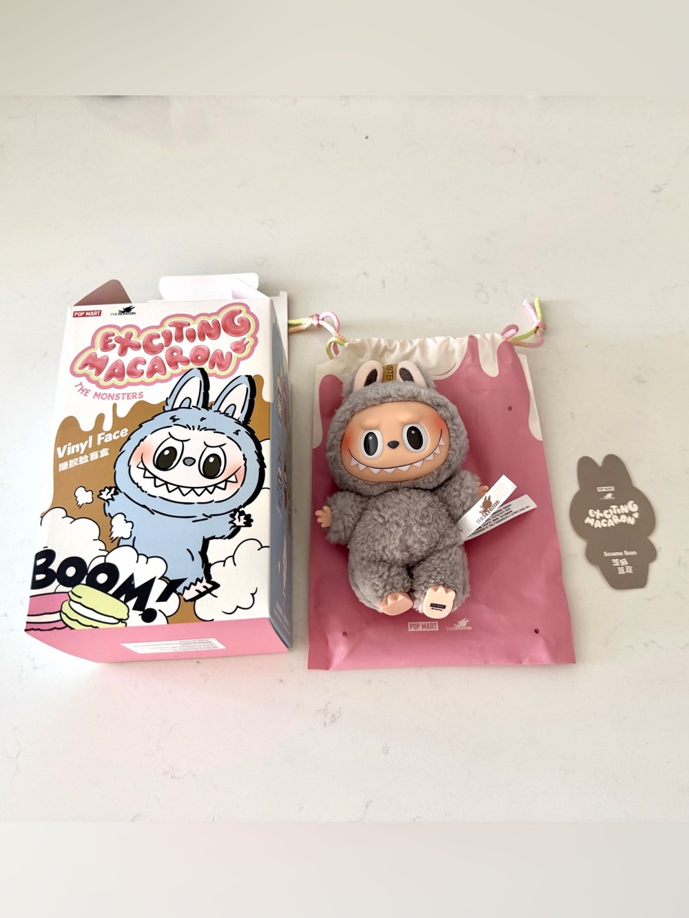 POP MART Labubu Exciting Macaron Sesame Bean